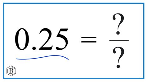 0.25 As A Fraction In Simplest Form