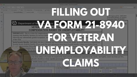 10 Tips For Filling Out Va Form 21-8940