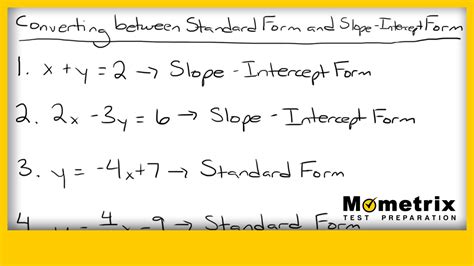 10 Ways To Master Converting Standard To Slope-Intercept Form