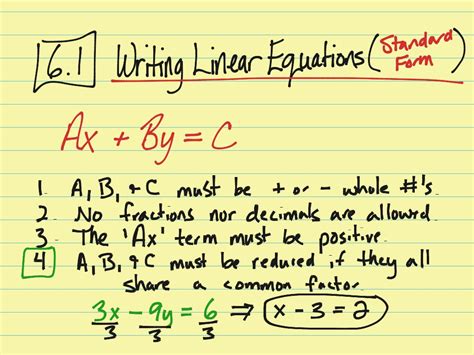 10 Ways To Master Standard Form Linear Equations