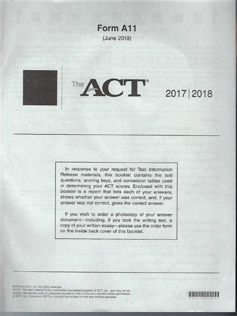 11 Ways To Fill Out 2018 June Act Form A11