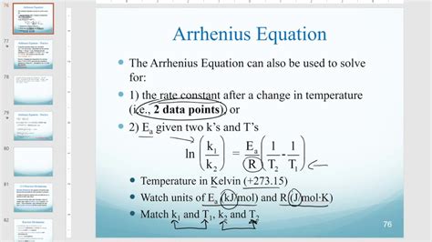 2 Key Points Of The Arrhenius Equation