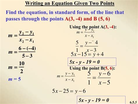 2 Ways To Find Standard Form Given Two Points