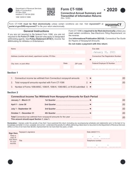 2016 Form 1096 Filing Requirements And Instructions