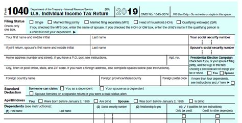 2019 Irs 1040 Form: Simplified Tax Filing Guide