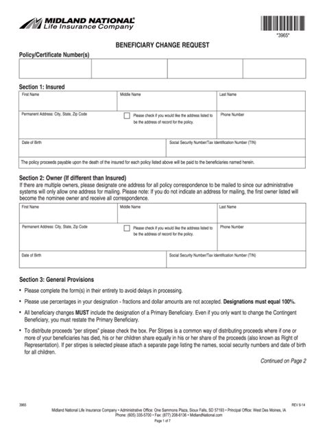 3 Easy Steps To Change Beneficiary With Midland National