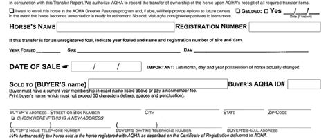 3 Easy Steps To Fill Out Aqha Transfer Form