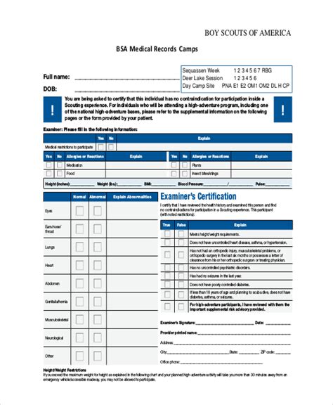 3 Essential Parts Of Bsa Health Form Abc