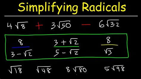 3 Steps To Simplify Radicals To Form