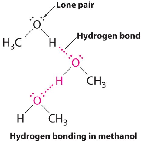 3 Ways Methanol Forms Hydrogen Bonds