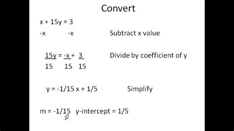 3 Ways To Convert Slope Intercept To Standard Form