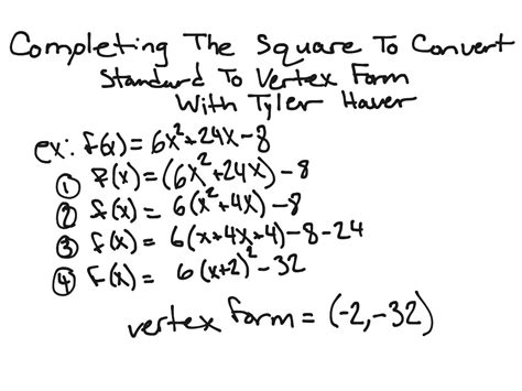 3 Ways To Convert To Vertex Form By Completing Square