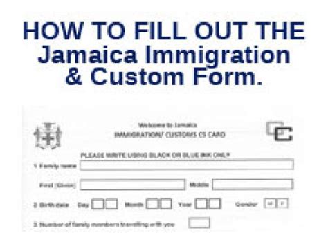 3 Ways To Fill Out Jamaica Entry Form