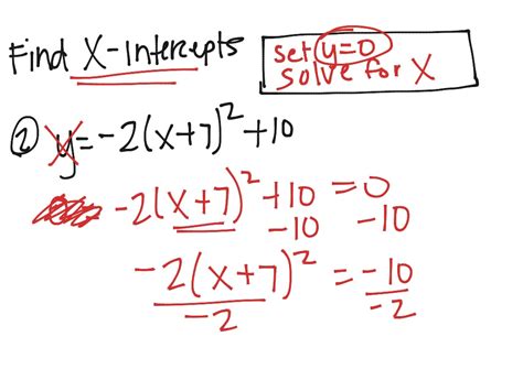 3 Ways To Find X Intercepts From Vertex Form