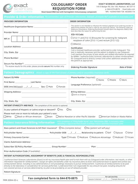 4 Easy Ways To Fill Cologuard Order Requisition Form