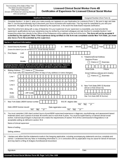 4 Essential Facts About Lcsw Form 4b