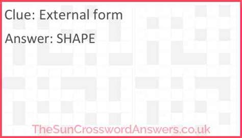 5 Answers For External Form Crossword Clue