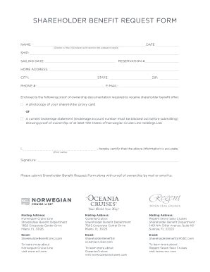 5 Benefits Of Holland America Shareholder Benefit Form