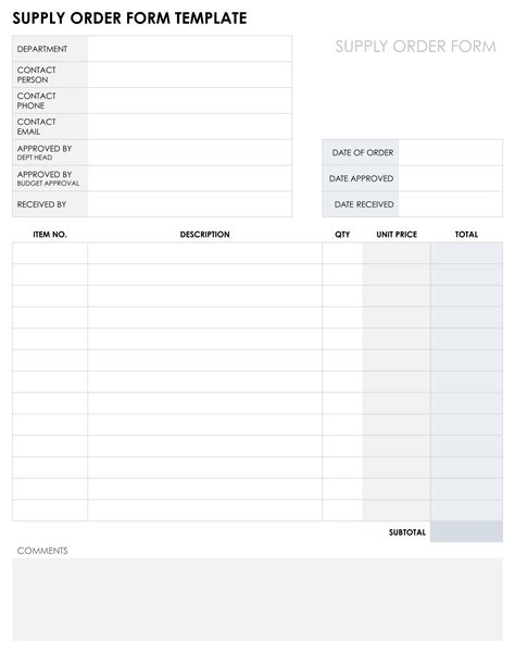 5 Blank Order Form Templates In Word