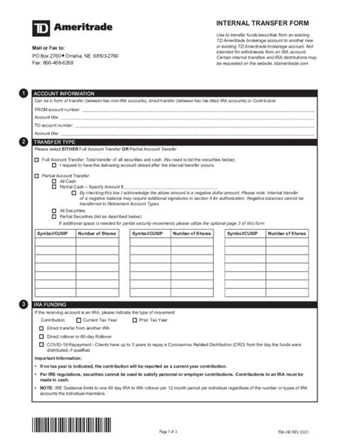 5 Easy Steps For Td Ameritrade Internal Transfer Form