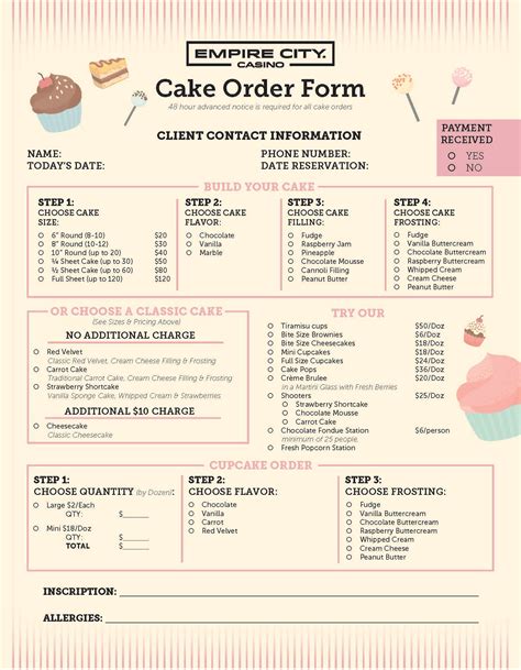 5 Easy Steps To Bj Cake Order Form Success