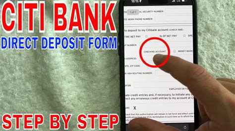 5 Easy Steps To Citi Bank Direct Deposit Form