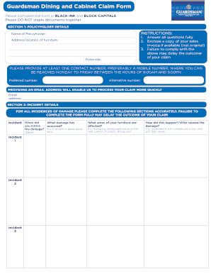 5 Easy Steps To Complete A Guardsman Claim Form