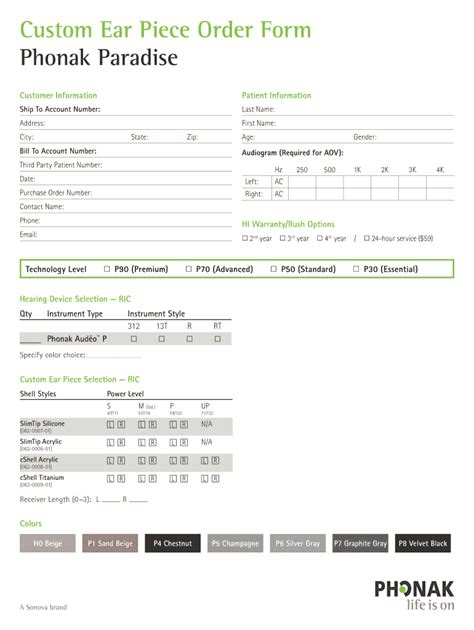 5 Easy Steps To Complete A Phonak Order Form