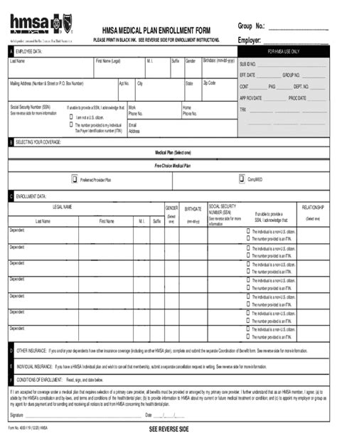 5 Easy Steps To Complete Hmsa Enrollment Form