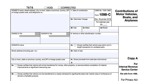 5 Easy Steps To Complete Irs 1098-C Form