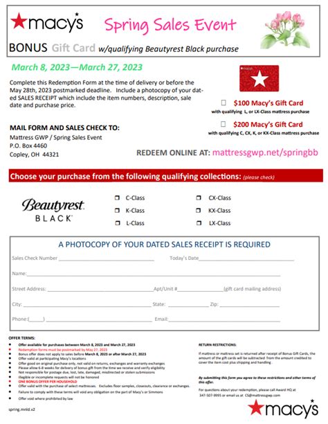 5 Easy Steps To Fill Macys Rebate Form