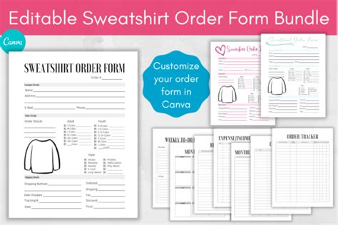 5 Easy Sweatshirt Order Form Templates