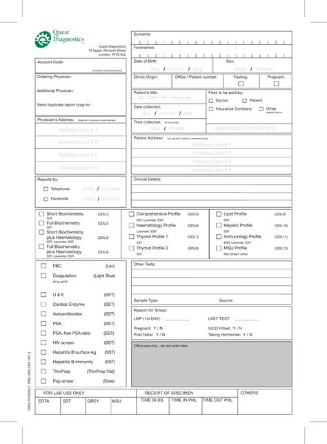 5 Easy Ways To Fill Out A Quest Diagnostics Order Form