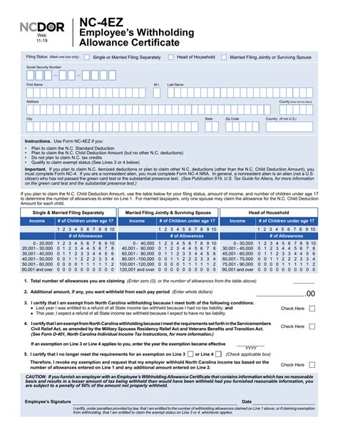 5 Easy Ways To Fill Out Nc 4ez Form