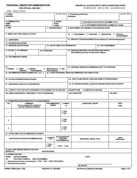 5 Easy Ways To Fill Out Opnav 1650 3 Form