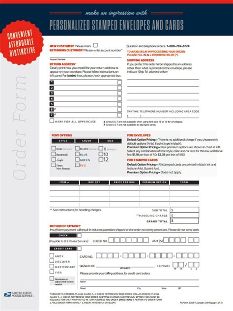 5 Easy Ways To Fill Out Usps Stamp Order Form