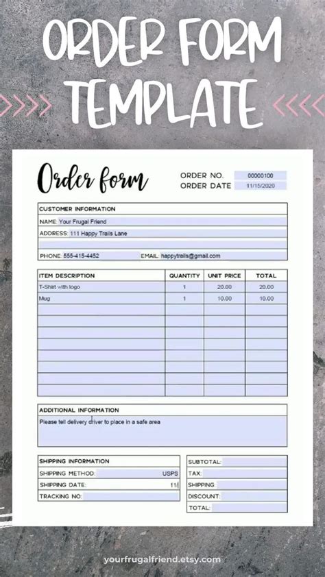 5 Editable Order Form Templates In Word