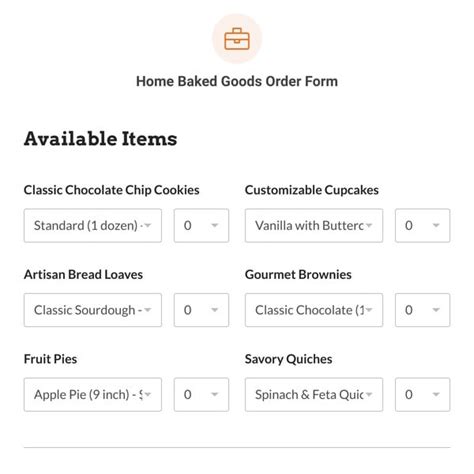 5 Essential Baked Goods Order Form Templates