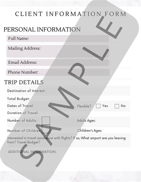 5 Essential Client Information Forms For Travel Agents