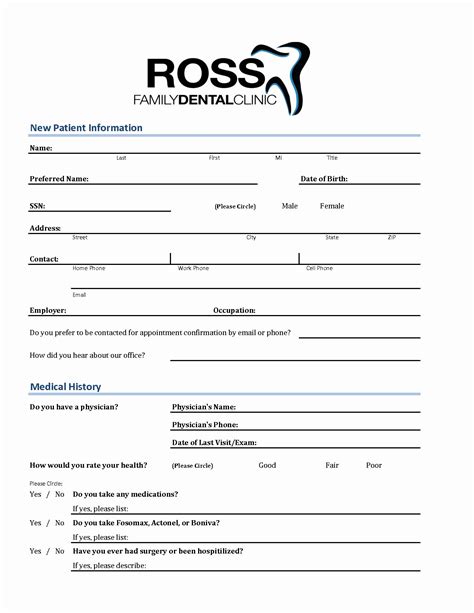 5 Essential Dental Patient Registration Form Templates