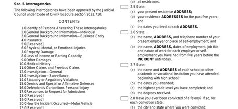 5 Essential Disc-001 Form Interrogatories Explained