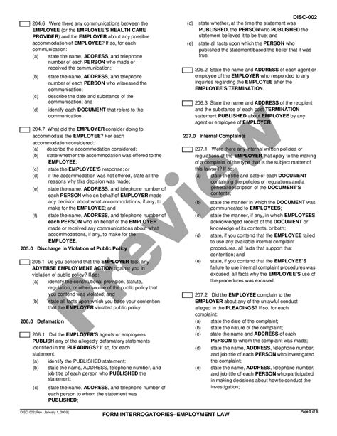 5 Essential Employment Form Interrogatories You Need