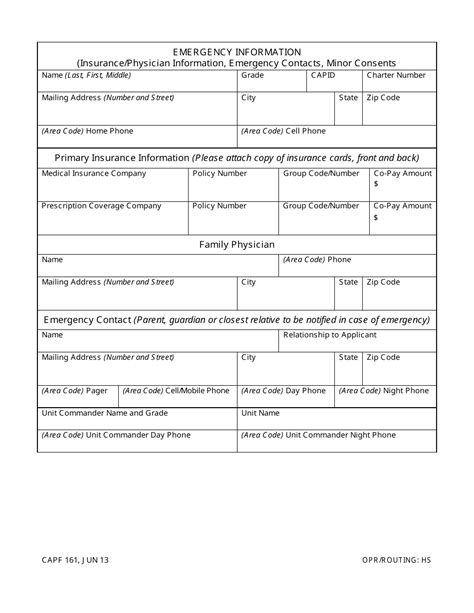 5 Essential Facts About Cap Form 161