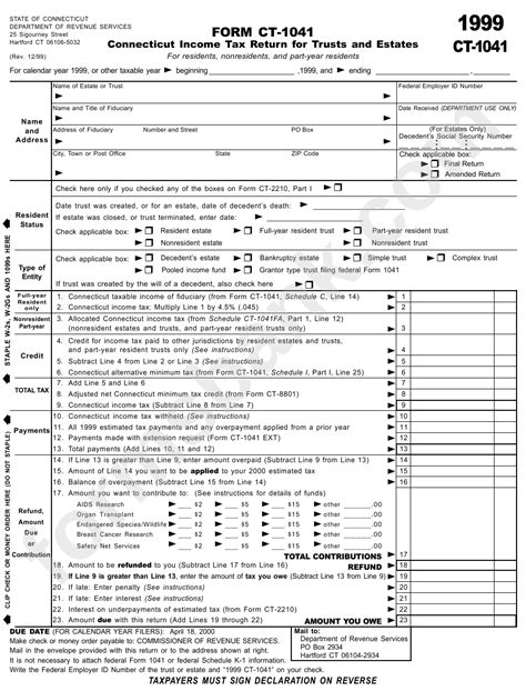 5 Essential Facts About Ct Form 1041