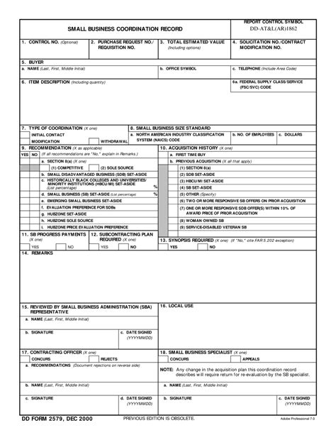 5 Essential Facts About Dd Form 2579