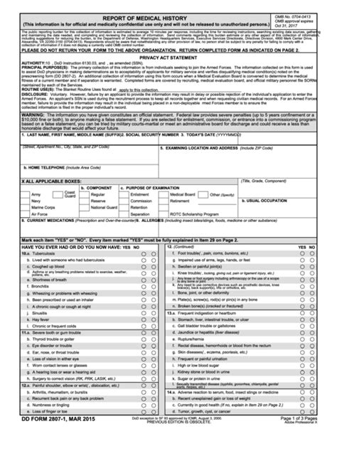 5 Essential Facts About Dd Form 2807