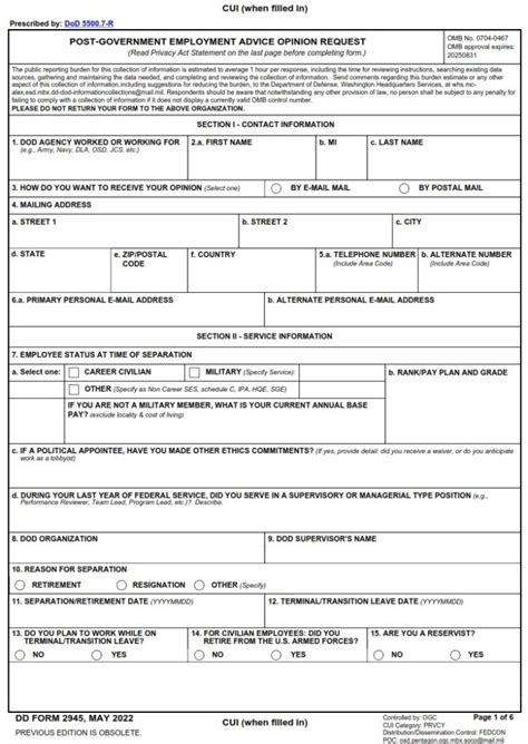 5 Essential Facts About Dd Form 2945