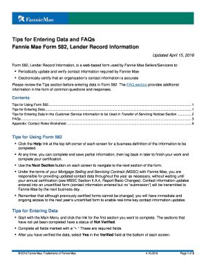 5 Essential Facts About Fnma Form 582