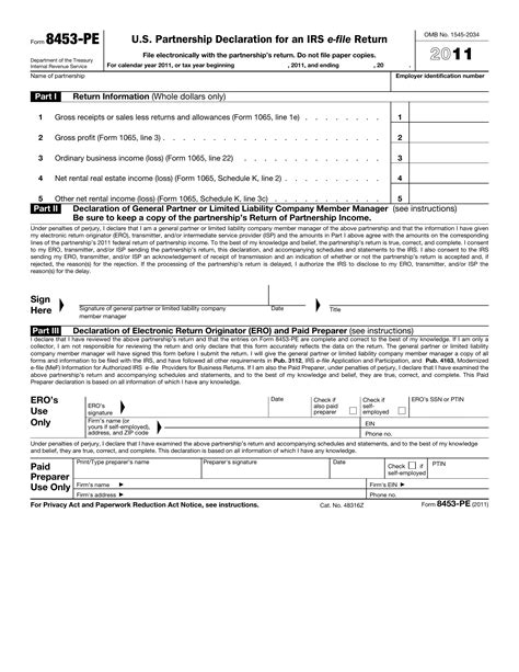 5 Essential Facts About Form 8453-Pe