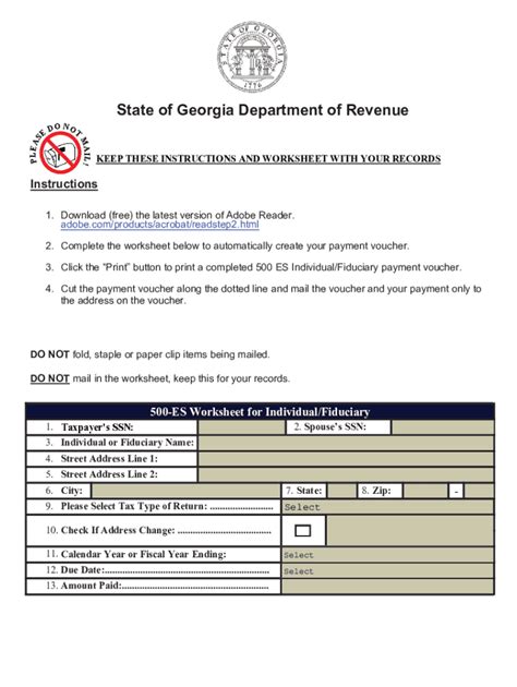 5 Essential Facts About Ga Form 500es